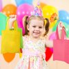Aneco 30 Pack Reusable Non-woven Party Favor Bag 8×8 Inch Tote Bags Bulk with Handles Rainbow Goodies Gift Bags for Birthday Wedding Party