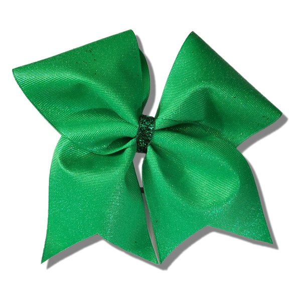 Cheer bows AZBOWS Green Super Sparkle Glitter Hair Bow