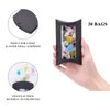 BENECREAT 30pcs 5x3x1.5 Inches Black Kraft Paper Pillow Boxes with Clear Window, Candy Packaging Box Treat Box for Birthday Wedding Party