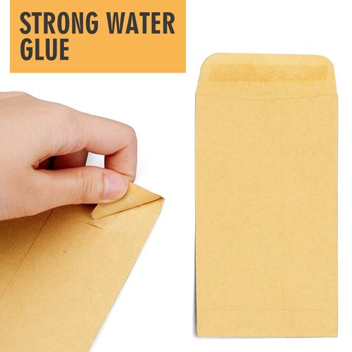 Acko #1 Small Coin Envelopes 2-1/4 x 3-1/2, Kraft Mini Key Envelopes with Gummed Flap in Brown, Seed Packets Envelopes for Storing Seeds, Tip Envelopes for Cash 500pcs