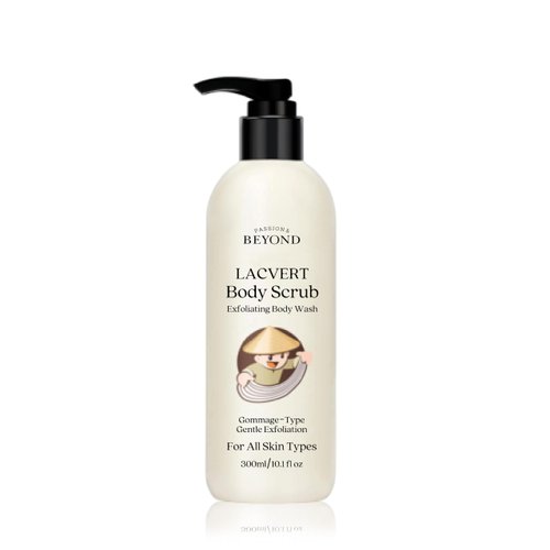 ECO BEYOND Lacvert Body Scrub (Original, 10.1fl oz) - Exfoliating Body Wash & Shower Gel, Korean Skin Care for Gentle Exfoliation & Home Spa. Gommage-Type for Smooth, Soft Skin. All Skin Types.