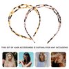 Headband Tortoise Headband, 2pcs Acetate Wide Headbands Plastic Teeth Comb Headbands Hairbands for Women Men Hair Bands
