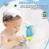 Firsting Shark Baby Bath Toys, Shark Bath Bubble Machine, Toddler Bath Toys with 2 Attachments for Lots of Bubbles, No Battery Required