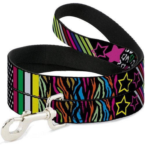 Dog Leash Animal Skins Stripes 1 4 Feet Long 1.0 Inch Wide