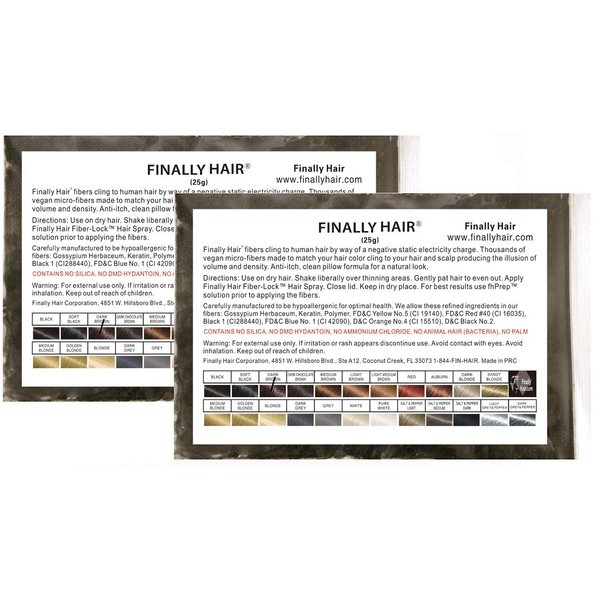 Dark Brown Keratin Hair Building Fibers Refill Hair Loss Concealer Fiber 2pak of 25g = 50g 50 G Grams Gr 50gr Total Hair (use Dark Chocolate Brown for darker/no red)