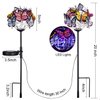 Doingart Outdoor Solar Garden Lights - 2 Pack Solar Powered Garden Stake Lights with 18 Butterflies and Copper String Lights, Multicolor