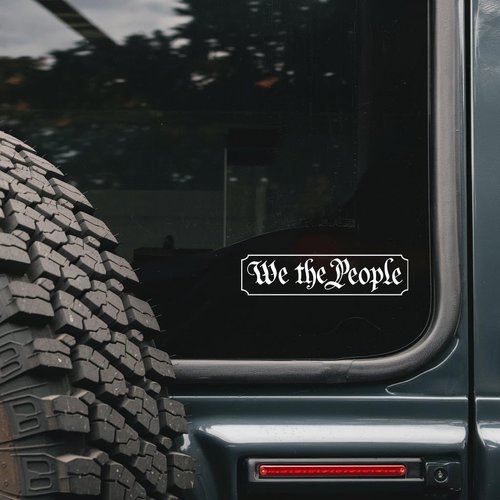 We The People Car Decal - Stickers for Laptop - Durable & Waterproof Vinyl Car Decal - Easy to Apply and Remove - Outdoor and Indoor Use - Adds A Personal Touch to Your Ride - Perfect for Car