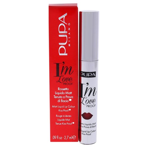 Pupa Milano I Am Love Proof Matt Liquid Lip Color - Gives Super-Intense Colour - Offers A Matte, Velvety Effect - Ultra-Comfortable Texture Adheres Perfectly To Lips - 009 Red Pop - 0.09 OZ