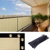 ColourTree 3' x 10' Beige Balcony Privacy Screen - Apartment Porch Railing Patio Fence Windscreen Fabric Cloth - Commercial Grade 170 GSM - 3 Years Warranty - We Make Custom Size