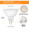 Mlambert 12 Pack MR16 LED Bulbs 50W Halogen Equivalent,3000K Soft White,5W GU5.3 MR16 12V Spotlight Bulb,Non-Dimmable,45° Beam Angle for Landscape, Recessed