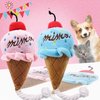 LNYMZD Brown-Blue Ice Cream Dog Squeaky Toys, Puppy Chew Toys with Ropes, Dog Plush Toy for Small to Medium Dogs and Cats Pet Supplies