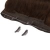 Sunny Wire Hair Extensions Brown Fish Line Hair Extensions Chocolate Brown Invisible Wire Human Hair Extensions Brown Short Hairpiece Extensions Human Hair Brown Hair Extensions 80G 12Inch