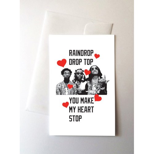 2 Pack - Bad & Boujee I Love You Valentine Greeting Cards (4.25x5.5 Inch)