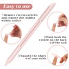 Glass Cuticle Pusher, 2 Pcs Nail Cuticle Remover Tool, Double Head Nail File Manicure Cuticle Sticks Women Professional Cuticle Glass Polisher for Natural Nails and Cuticles Care(Transparent+Pink)