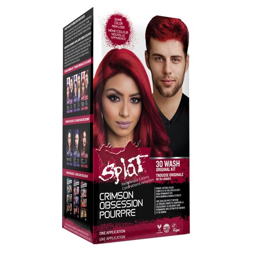 Splat Crimson Obsession Original Complete Hair Dye Kit - Semi Permanent, Vegan, & Cruelty-Free