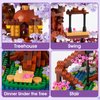 HIGH GODO Cherry Blossom Bonsai Tree Micro Building Set, Japanese Sakura Tree House Model Sets, Flowers House Mini Bricks Building Kit, Creative Toys for Kids Adults 14+ (2200PCS)