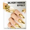 Gold Metallic Gel Glue Polish,18ml Metal Mirror Chrome Gel Polish,Holographic Gold Reflective Long Lasting Shine Effect Nail Lacquer,Soak Off Bright Glod Color Nail Art Home DIY Manicure for Women-01