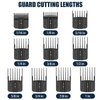 10 Pack Clipper Guards for BaBylissPRO Barberology FX870, FX890, FX825, and FX673 Clippers, Fit for BaByliss Clipper Guards with Metal Spring Clip - Cutting Lengths 1/16-1 inch Attachment Combs Set