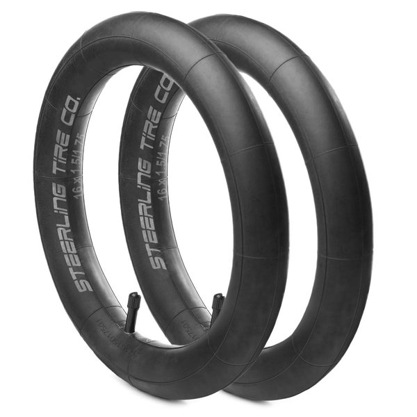 16'' x 1.5/1.75 Premium Explosion Proof Inner Tire Tube for BOB Revolution SE/Flex/Pro/Sport Utility/Ironman Strollers - The Perfect BOB Stroller Tire Tube Replacement [2-Pack] Steerling Tire Co.