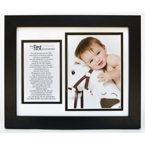 The Grandparent Gift Co. First Grandchild Photo Frame With Poem- Gift for First Time Grandparents