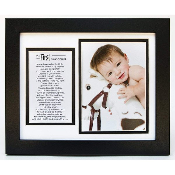 The Grandparent Gift Co. First Grandchild Photo Frame With Poem- Gift for First Time Grandparents