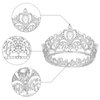 YARIEW Small Silver Crystal Crown for Little Girls Flower Bouquets Accessories Rhinestones Wedding Cake Topper Birthday Crown for Kids Cake Decorations Bridal Costume Cosplay Hair Accessories Gifts