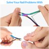 Mudder 3 Packs Cuticle Nippers Cuticle Cutter Stainless Steel Professional Nail Cuticle Trimmer Pointed Blade Cuticle Remover Scissors Pedicure Manicure Tool for Fingernails and Toenails (Rainbow)