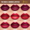 Juvia's Place Reds & Berries Velvety Matte Lipsticks The Berries Frenemy - Blackened Berry, Soft-Matte Lipstick, Hydrating, Highly Pigmented, Creamy, Smooth, and Long-Lasting
