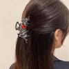 Vsdski Halloween Hair Clips Metal Black Hair Claw Clips Bat Ruby Claw Clips for Thick Thin Hair Jaw Clips Strong Holds Non-Slip Hair Barrettes Exquisite Hairpin Halloween Hair Accessories for Women
