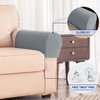subrtex Stretch Armrest Covers Spandex Arm Covers for Chairs Couch Sofa Armchair Slipcovers for Recliner Sofa with Twist Pins 2pcs (Light Grey)