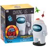 P.M.I. Among Us Crewmate Figure with Stamper | 4.5-Inch-Tall Among Us Toy + 3 Hidden Accessories| Among Us Party Favors and Playable Collectibles | Crewmate in The Egg Hat