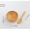SHUILING Small Facial Skin Care Mixing Bowl Set Eco Bamboo Mixing Bowl Aromatherapy Wooden Bowl with Mini Stick Spoon DIY Massage Oils Mud Mixing Tool Makeup Cosmetic Kit Skin Care Beauty Tool
