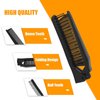 Qjaiune 6 PCS Travel Foldable Brush Comb Portable Folding Comb, Anti-Static Hair Comb Mini Pocket Comb, Double Headed Hair Brush Hairdressing Tools Plastic Folding Comb for Men Women (Black)