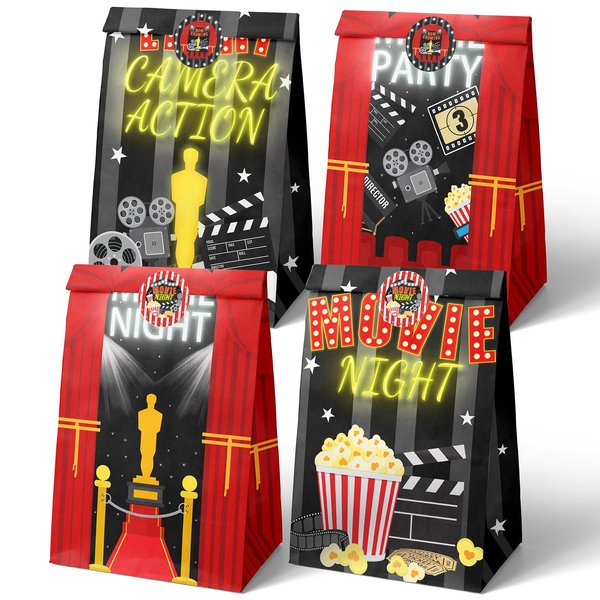 HaPiBiDesign Race Car Party Favor Bags - 24 Pcs Race Car Party Candy Bags with Stickers - Race Car Goodie Gift Treat Bags - Watercolor Race Car Themed Birthday Party Supplies