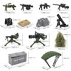Feleph Weapon Pack Military Army WW2 Toys for Soldier Figures, Swat Team Gear Set for Boys, Battle Building Blocks Bricks Compatible with Major Brand