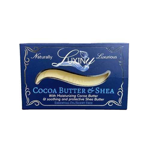 Luxiny Natural Soap Bar, Cocoa Butter & Shea Handmade Body Soap and Bath Soap Bar is a Palm Oil Free Moisturizing Vegan Castile Soap for All Skin Types Including Sensitive Skin, Unscented (Single)