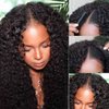 UNICE EasiContour V Part Wigs Human Hair Jerry Curly Glueless Wigs Human Hair Clip in Vpart Wig Minimal Leave Out Upgrade U Part Human Hair Wig Beginner Friendly 18 inch