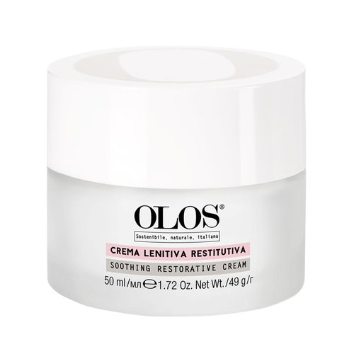 Olos Soothing Restorative Cream, 1.7 oz - Face Moisturizer - Face Lotion for Stress Signs and Redness - Face Cream with Aloe, Macadamia, Avocado Oil