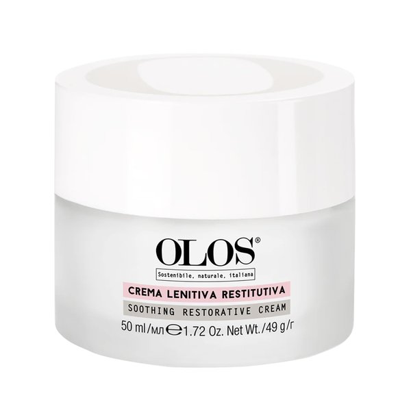 Olos Soothing Restorative Cream, 1.7 oz - Face Moisturizer - Face Lotion for Stress Signs and Redness - Face Cream with Aloe, Macadamia, Avocado Oil
