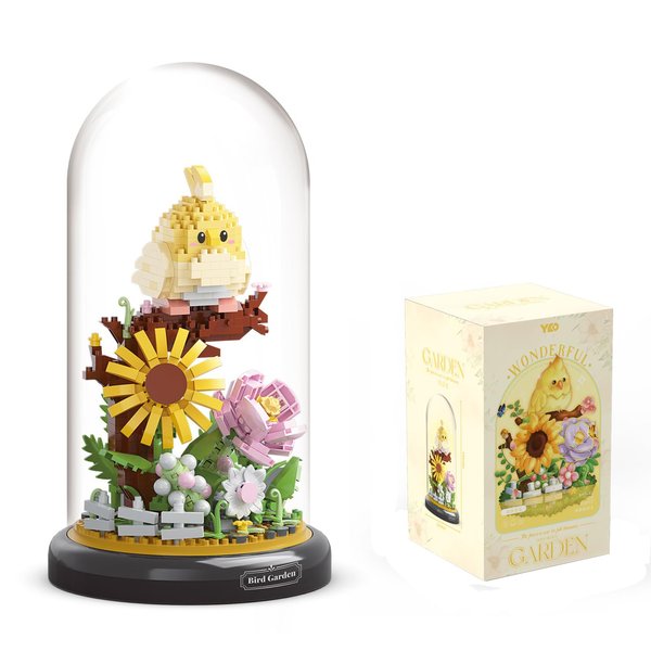 Aigidusansu Flower Bouquet and Bird Building Kit, Cute Sunflower Botanical Tree Mini Building Blocks Set Toy for Adults, Christmas Birthday Gift for Her Mom Wife Girlfriend (Bird)