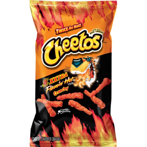 Frito Lay, Cheetos Cheese Flavored Snacks Xxtra Flamin' Hot Flavored, Crunchy, 8.5 Ounce