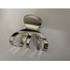 Generic Medium shiny silver tone textured metal hair claw clip