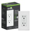 Leviton Decora Smart Outlet, Tamper-Resistant 15A, Wi-Fi 2nd Gen, Works with My Leviton, Alexa, Google Assistant, Apple Home/Siri & Wire-Free Companions for Switched Outlet, D215R-2RW, White