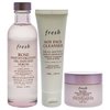 Fresh Three Step Hydration Heroes Kit for Women - 3 Pc 1.6oz Soy Face Cleanser, 3.4oz Rose Deep Hydration Oil Infused Serum, 1oz Rose Deep Hydration Face Cream
