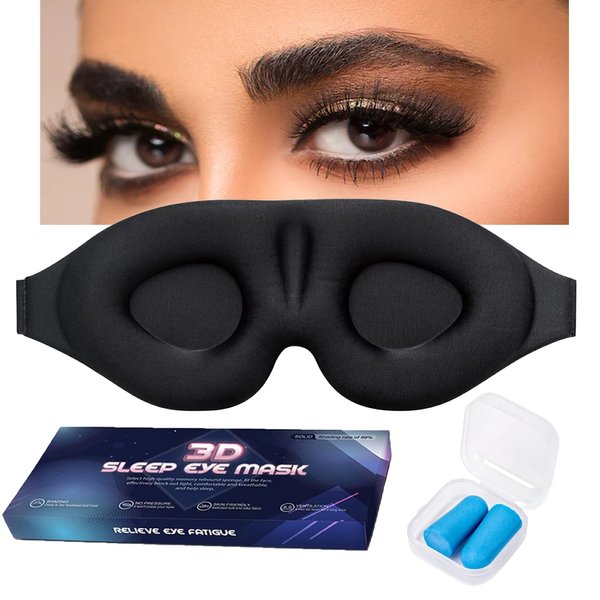 Eye Mask for Lash Extensions, Eye Mask for Sleeping, Soft Breathable Eyelash Sleeping Mask for Extensions with Adjustable Elastic Strap for Flight Nape
