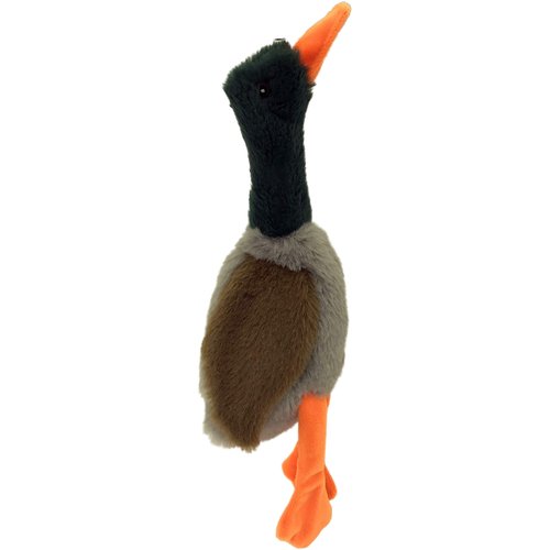 Petsport Goose No Stuffies Plush Dog Toy with Squeaker, 15 Inch, Assorted Colors