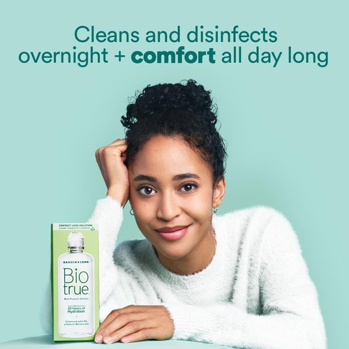 Biotrue Contact Lens Solution, Multi-Purpose Solution for Soft Contact Lenses, Lens Case Included, 2 FL OZ