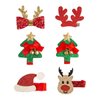 Cute Hair Clips Set for Girls - 6 Pcs Alligator Clips Bows Barrettes Holiday Hair Pins,Ideal Hair Accessories Set,Perfect Gifts for Baby,Toddlers(Christmas-B)
