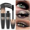 2PCS 4D Silk Fiber Mascara my amazing lash mascara Waterproof mascara black volume and length for Long, Full lashes that Last All Day