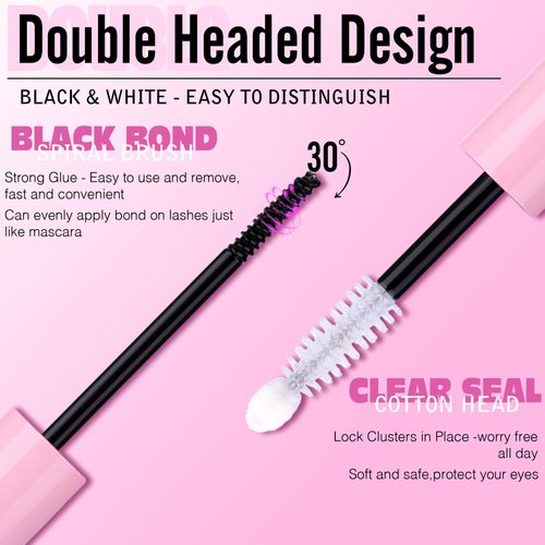 Bond and Seal Lash Glue for Eyelash Clusters 2pcs Lash Cluster Glue Strong Hold Lash Bond and Seal Waterproof Cluster Lash Glue by Ruairie